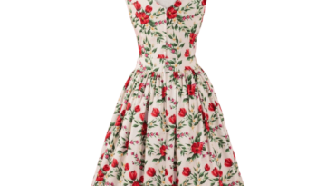 Romantické vintage šaty s červenými kvetmi