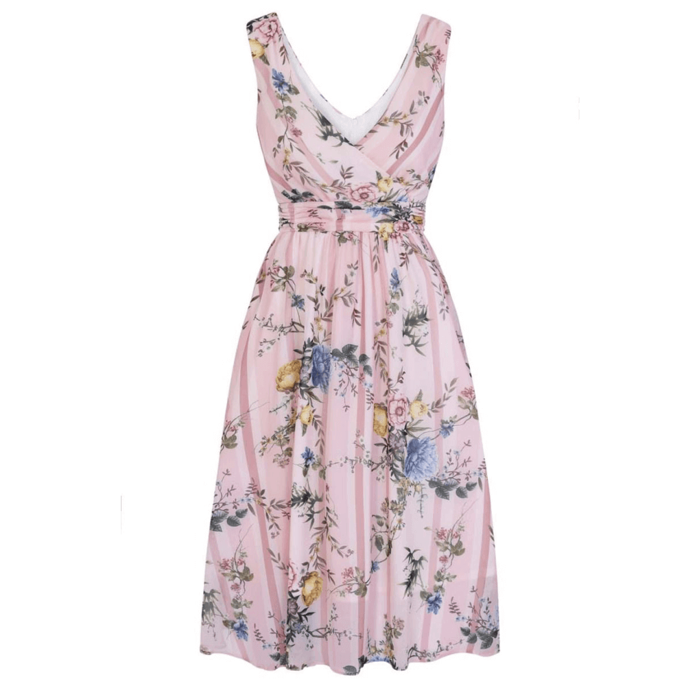 Ružové nežné letné vintage šaty