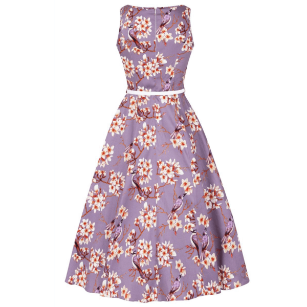 Vintage fialové elegantné šaty - Image 2
