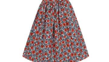 Áčková vintage sukňa s divým makom