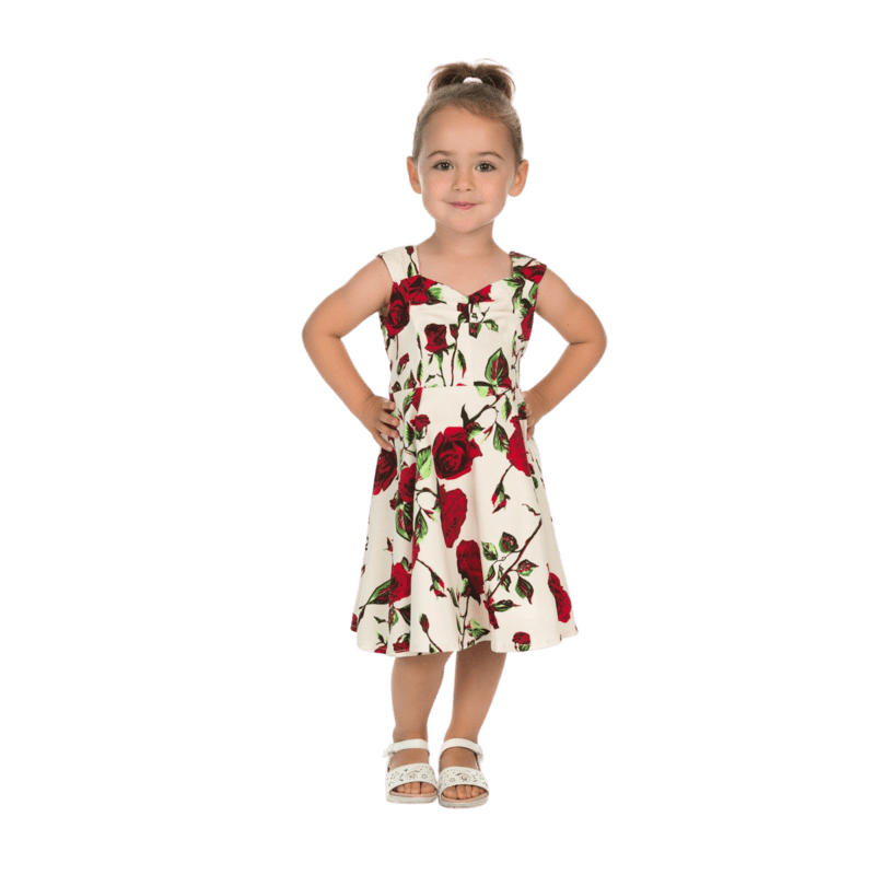 Kvetinové letné šaty z 50. rokov pre deti