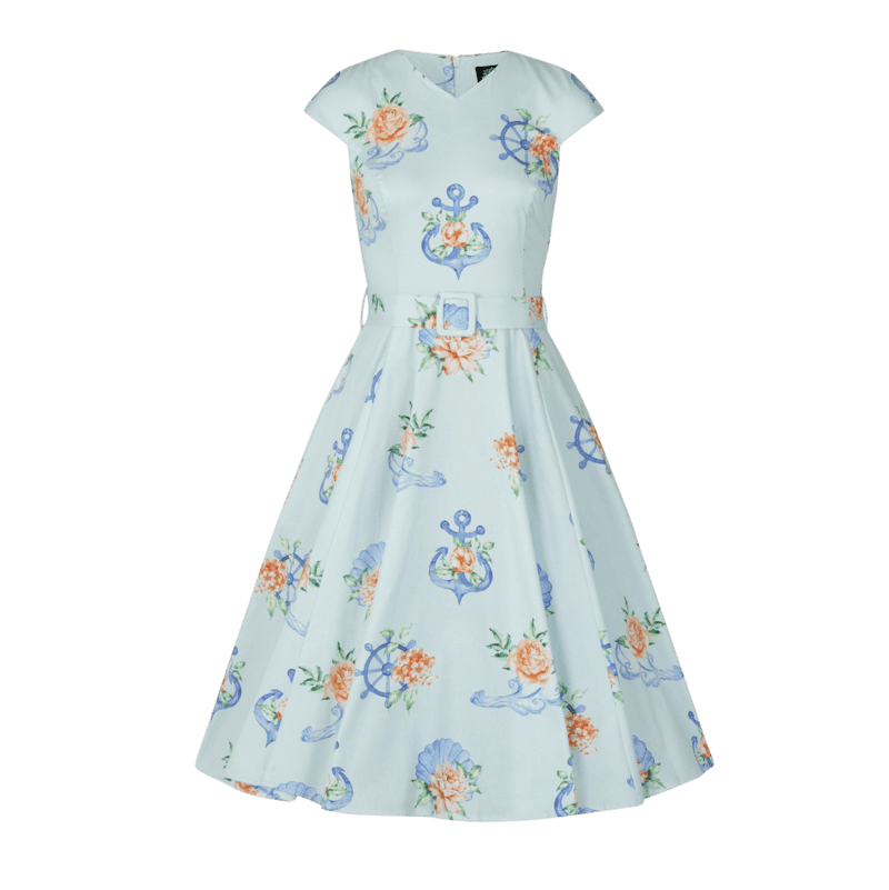Dievčenské šaty s námorníckym motívom
