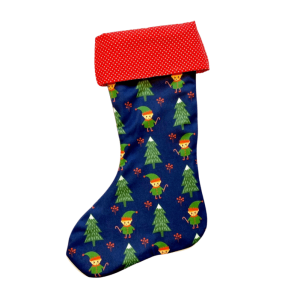 Vianočná retro ponožka škriatkovia