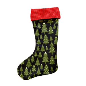 Vianočná retro ponožka stromčeky