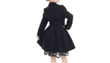 Čierny detský kabátik na zimu