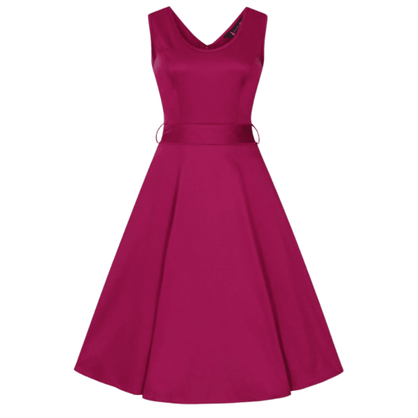 Retro šaty Charlotta fuksia