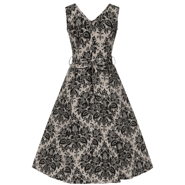Elegantné retro šaty Charlotta Damask - Image 4