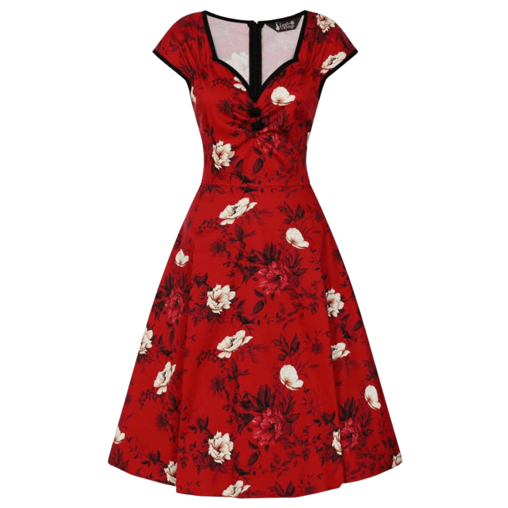 Retro šaty Isabella divoké ruže