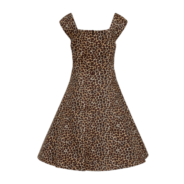 Retro šaty pre moletky s bolerom Leopard - Image 2