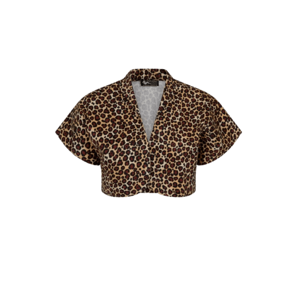 Retro šaty pre moletky s bolerom Leopard - Image 3