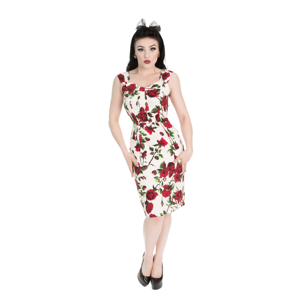 Kvetinové letné šaty z 50. rokov úzke