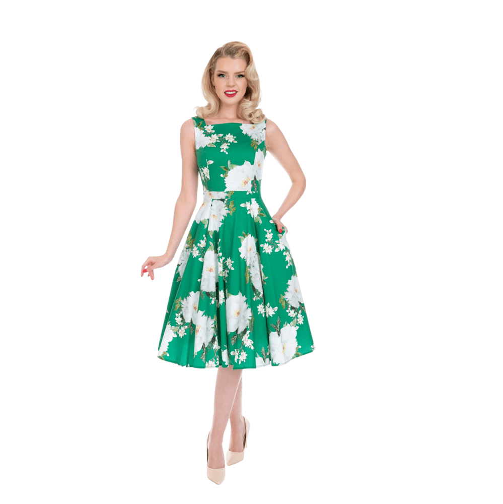 Zelené vintage šaty Gina