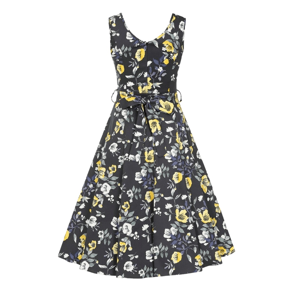 Šaty Charlotta zlaté kvety