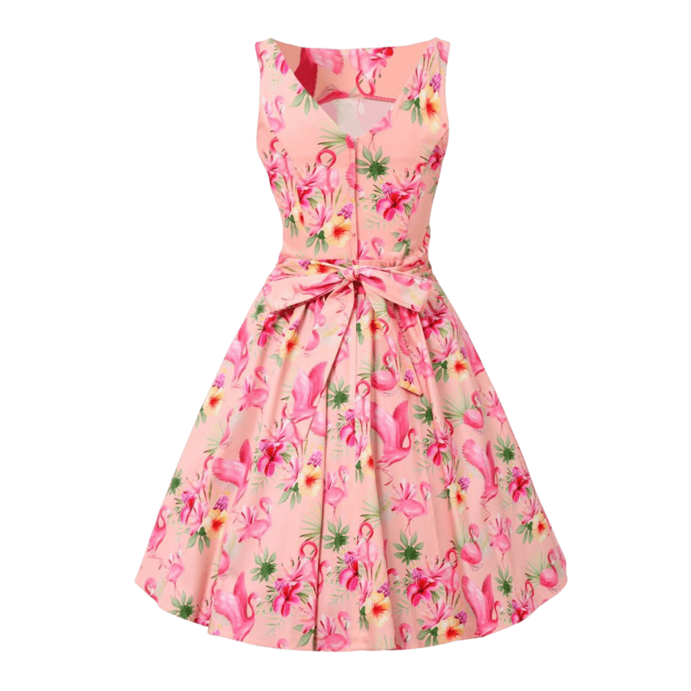 Retro šaty Abby Flamingo