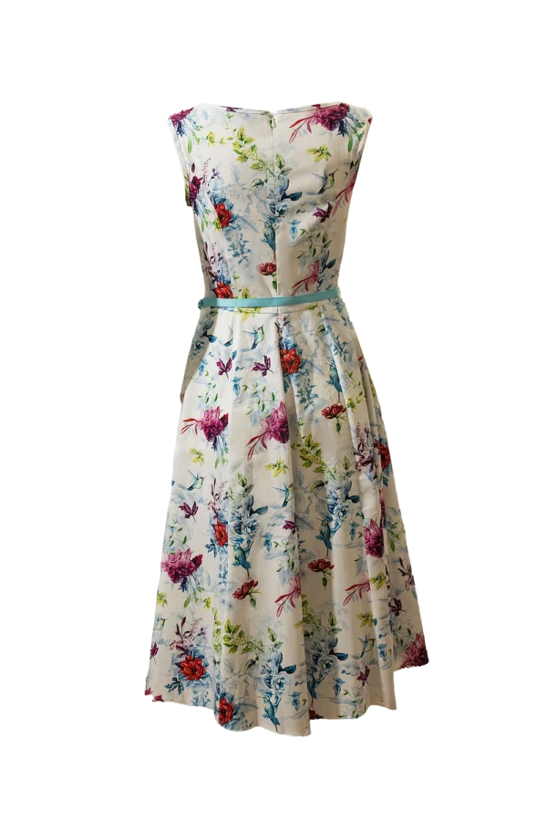Elegantné retro šaty Hepburn s opaskom - Image 2